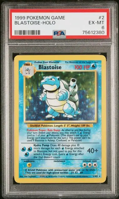 PSA 6 -1999 POKEMON GAME #4 CHARIZARD/BLASTOISE/VENUSAUR TRIO -HOLO - Doe's Cards