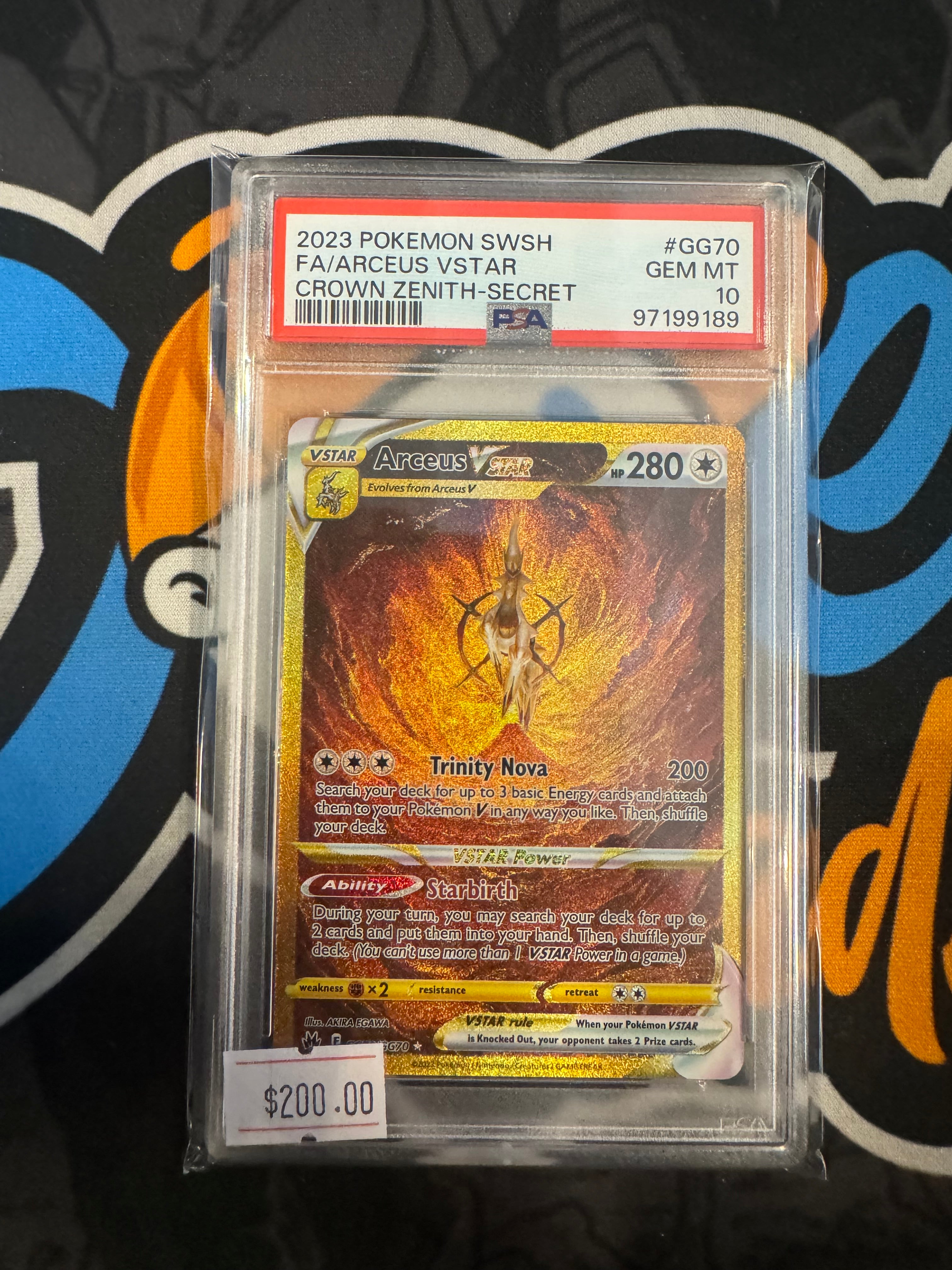 Psa 10 Pokemon Crown Zenith Arceus V star Secret - Doe's Cards
