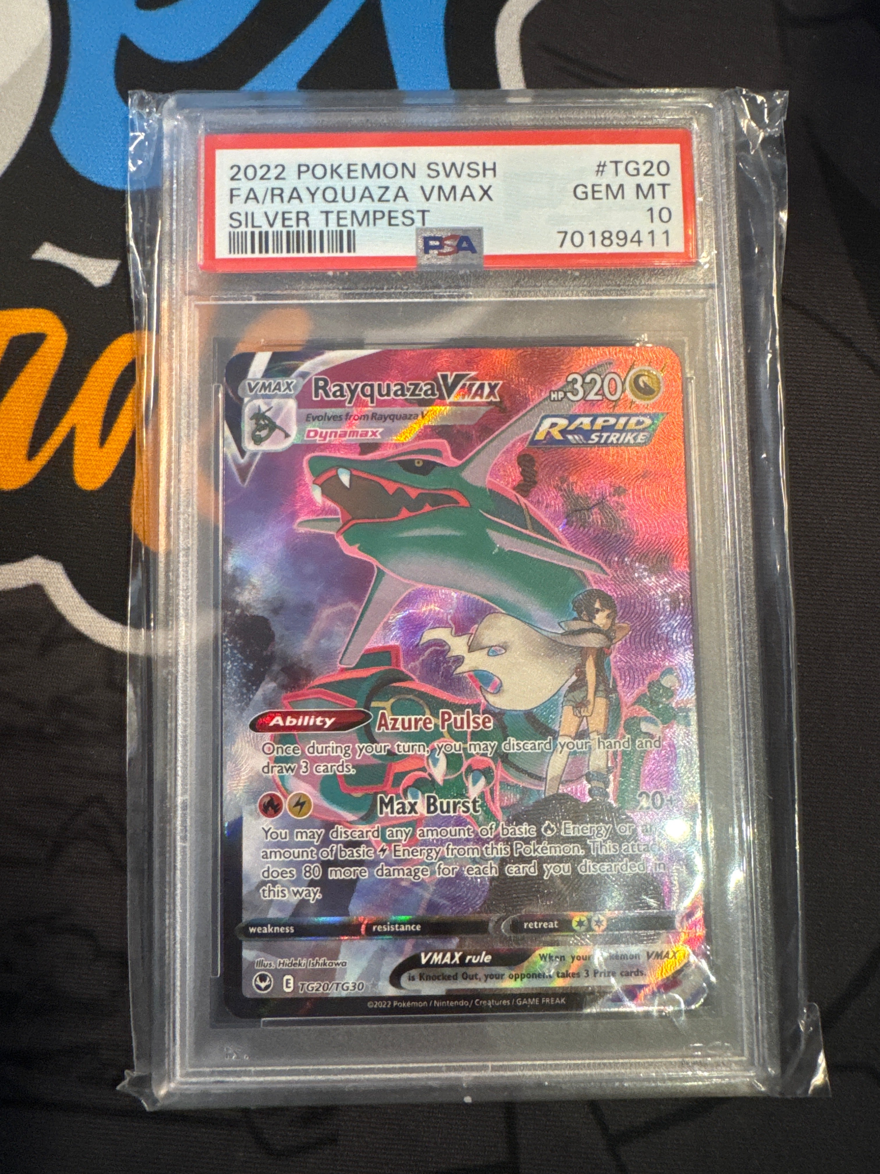 Psa 10 2022 POKEMON SWORD & SHIELD SILVER TEMPEST #TG20 FA/RAYQUAZA VMAX SILVER TEMPEST - Doe's Cards