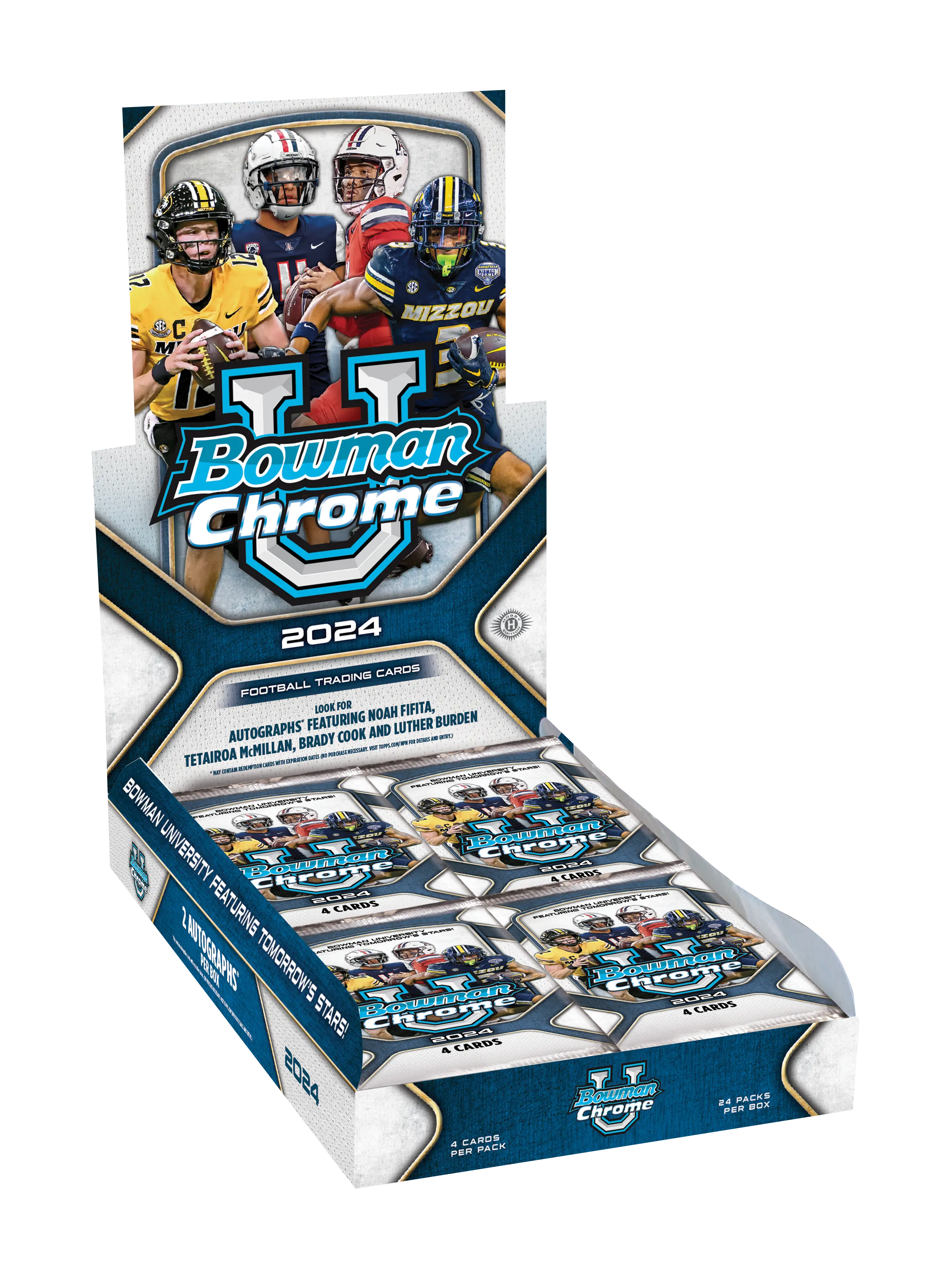 2024 Bowman University Chrome Football Hobby Box