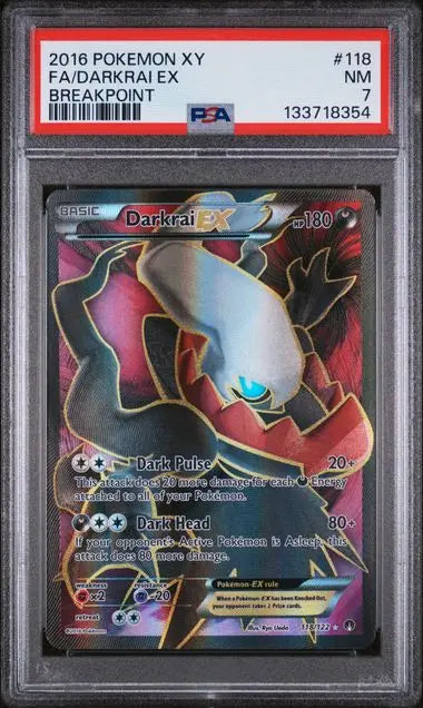 PSA 7 - 2016 POKEMON XY BREAKPOINT #118 FA/DARKRAI EX BREAKPOINT Doe's Cards