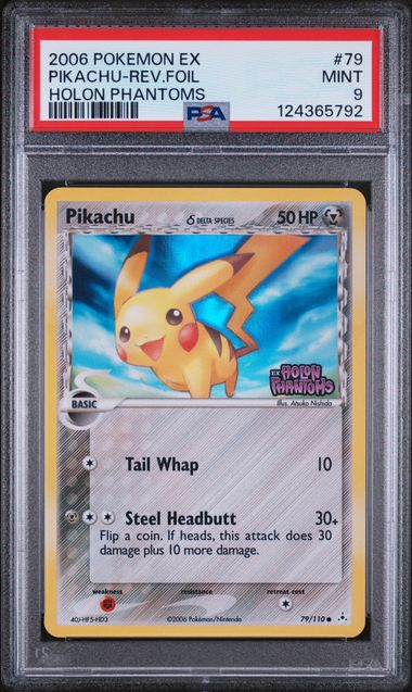PSA 9 - 2006 POKEMON EX HOLON PHANTOMS #79 PIKACHU-REV.FOIL HOLON PHANTOMS