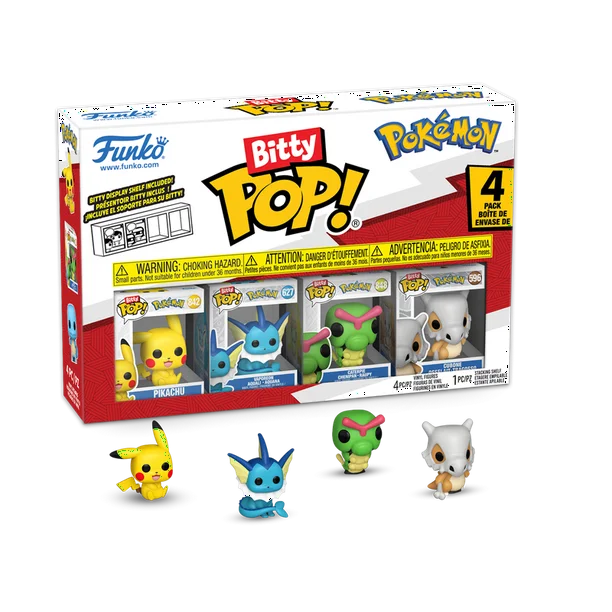 Bitty Funko POP: Pokemon- Pikachu4PK - Doe's Cards