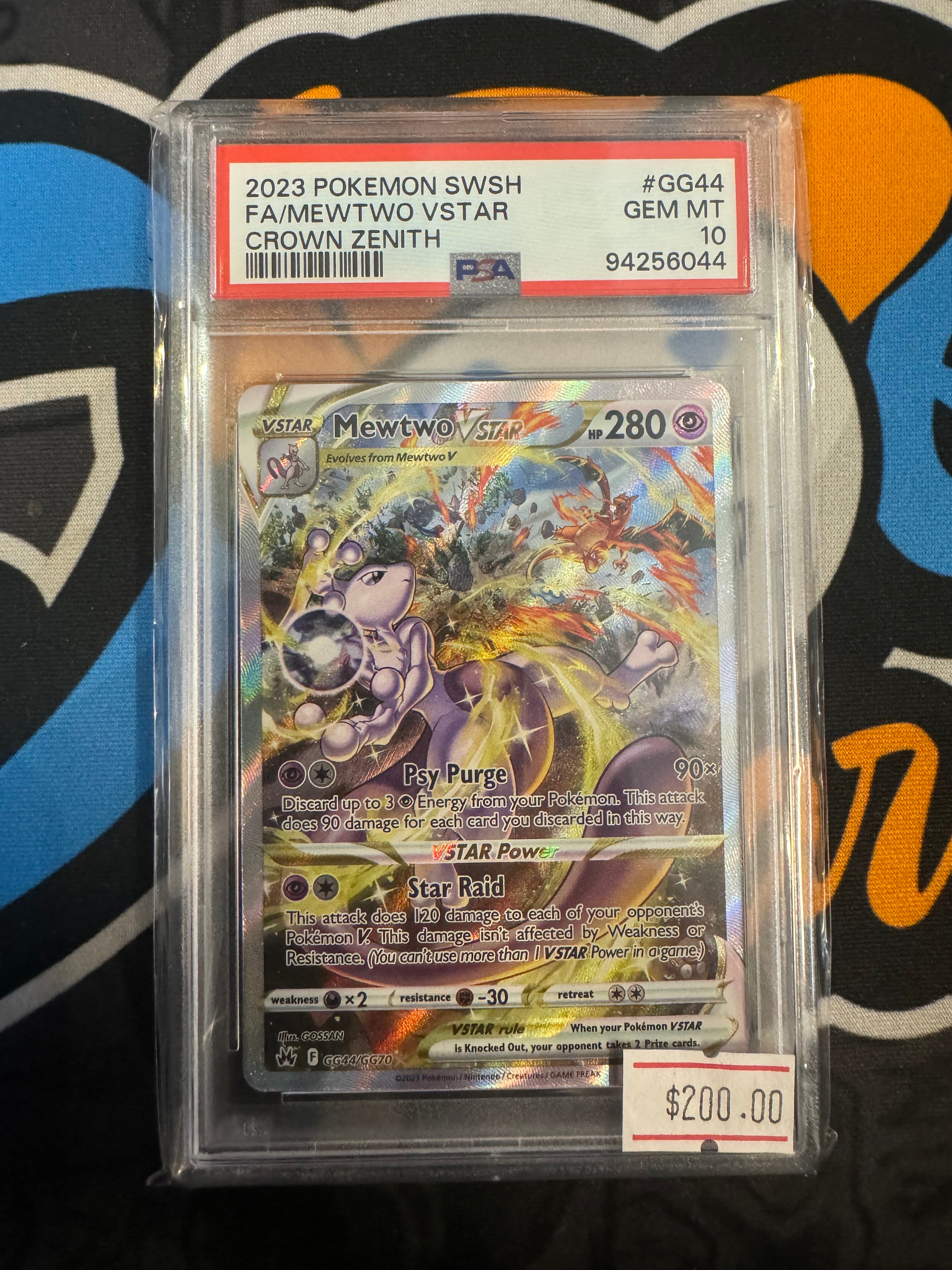 Psa 10 Pokemon Crown Zenith Mewtwo V star alt art - Doe's Cards