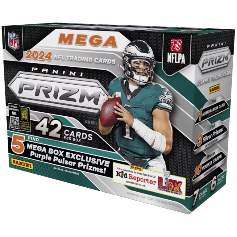 2024 Panini Prizm Football Hobby Mega Box (Purple Pulsar Prizms)