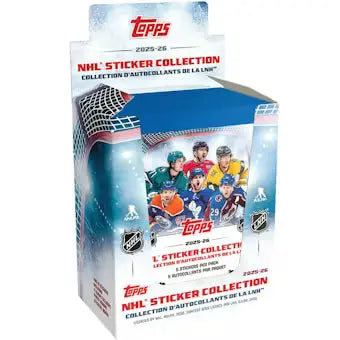 2025-26 Topps NHL Hockey Sticker Collection 50-Pack Box Doe's Cards