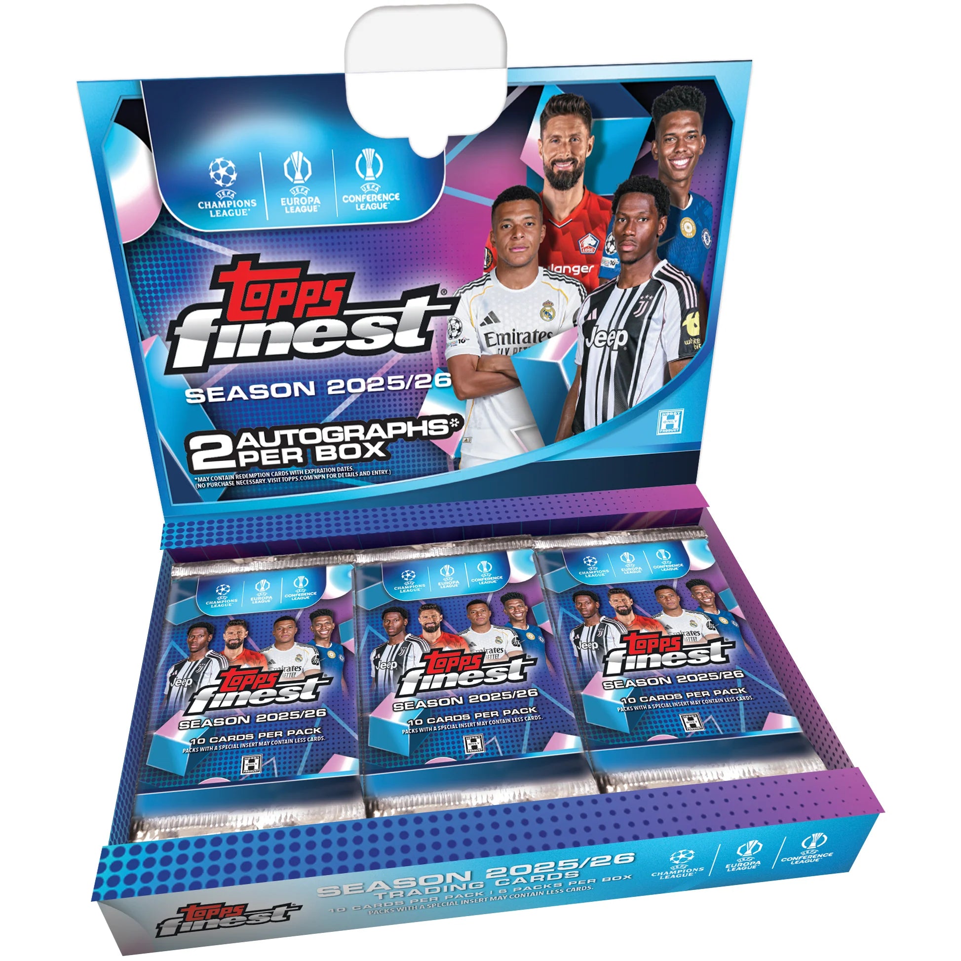 2025-26 Topps Finest UEFA Club Competitions Soccer Hobby Box Doe's Cards