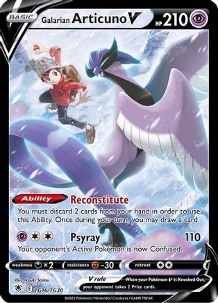 Galarian Articuno V TG16/TG30 - Holofoil SWSH10 Astral Radiance Trainer Gallery - Ultra Rare SWSH10: Astral Radiance Trainer Gallery