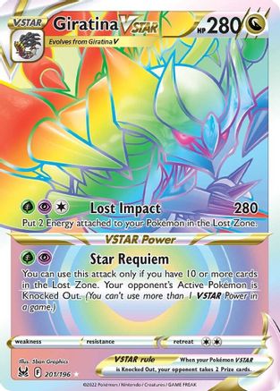 Giratina VSTAR (201) (Secret) 201/196 - Holofoil SWSH11 Lost Origin - Secret Rare SWSH11: Lost Origin