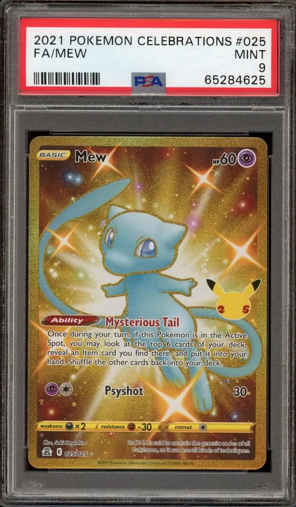 PSA 9 - 2021 POKEMON CELEBRATIONS #025 FA/MEW - Doe's Cards