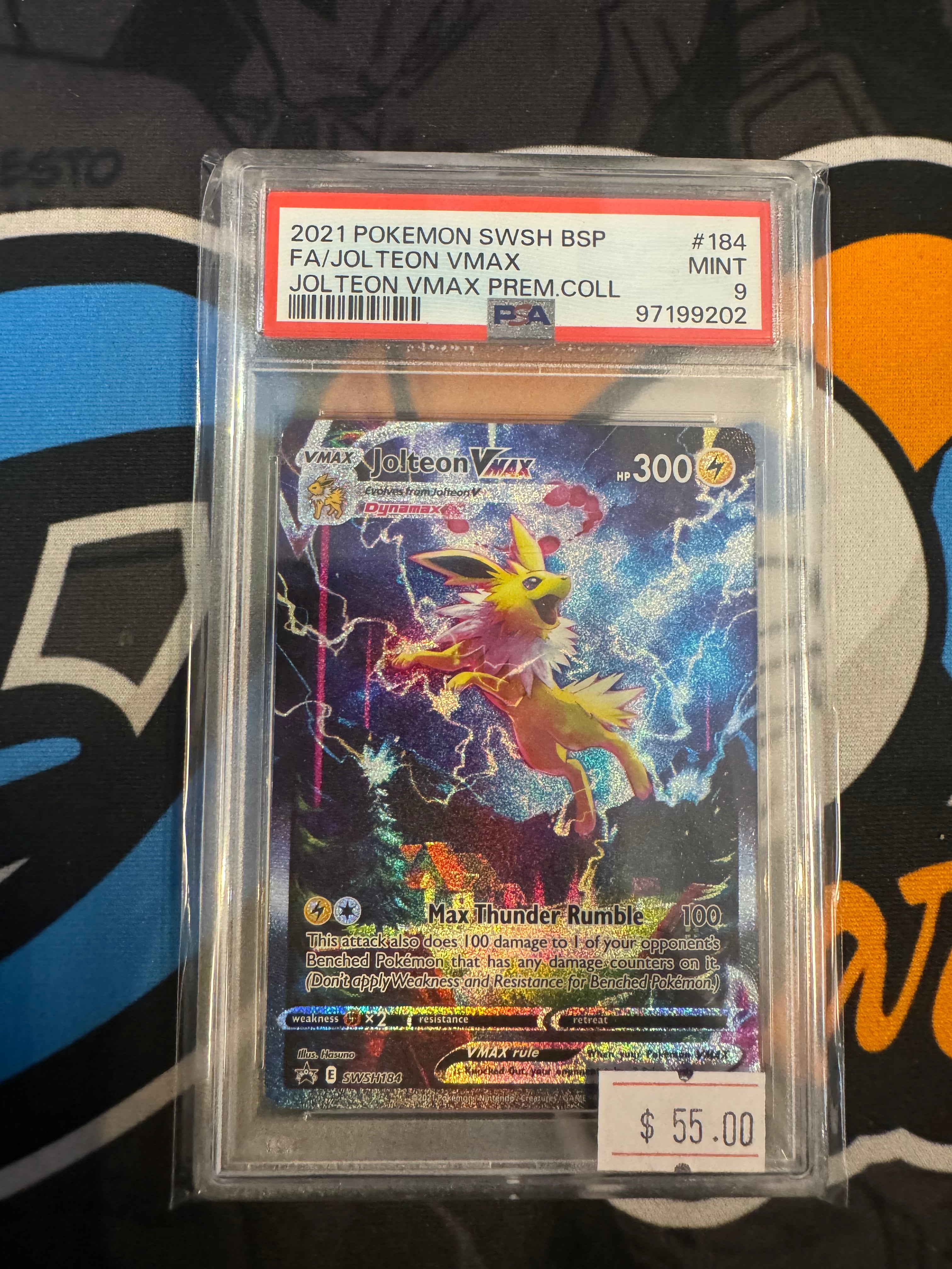 Psa 9 Pokemon Swsh Jolteon Vmax premium collection box - Doe's Cards