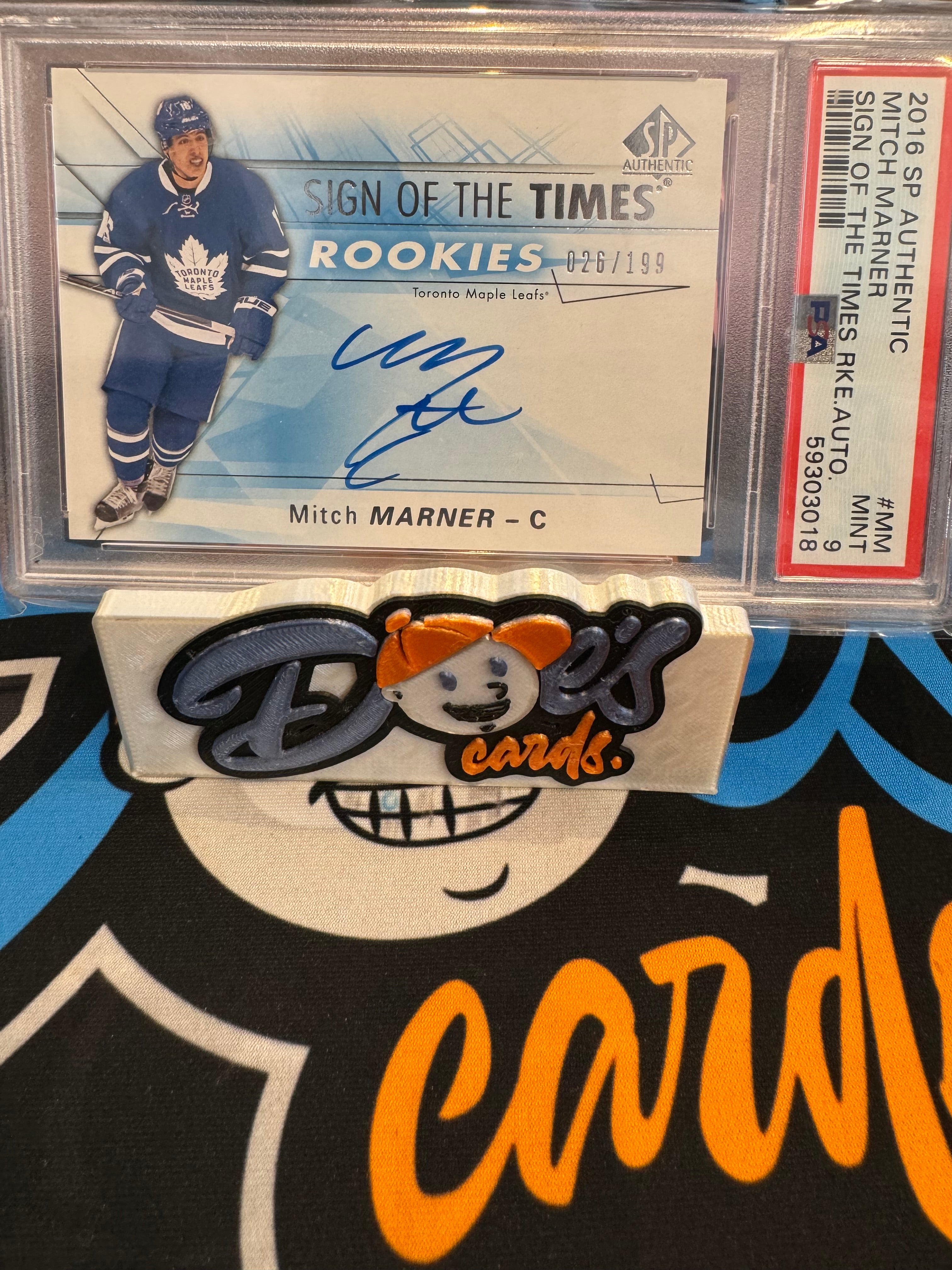 2016-17 Upper Deck Mitch Marner SP Authentic *Sign Of The Times* RC AUTO PSA 9 - Doe's Cards