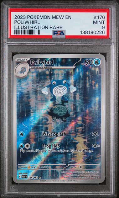 PSA 9 - 2023 POKEMON MEW EN-151 #176 POLIWHIRL ILLUSTRATION RARE Doe's Cards