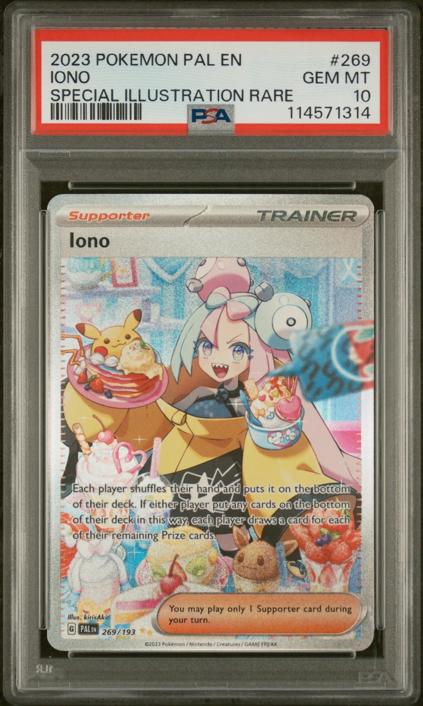 2023 POKEMON PAL EN-PALDEA EVOLVED SPECIAL ILLUSTRATION RARE #269 IONO PSA 10 - Doe's Cards