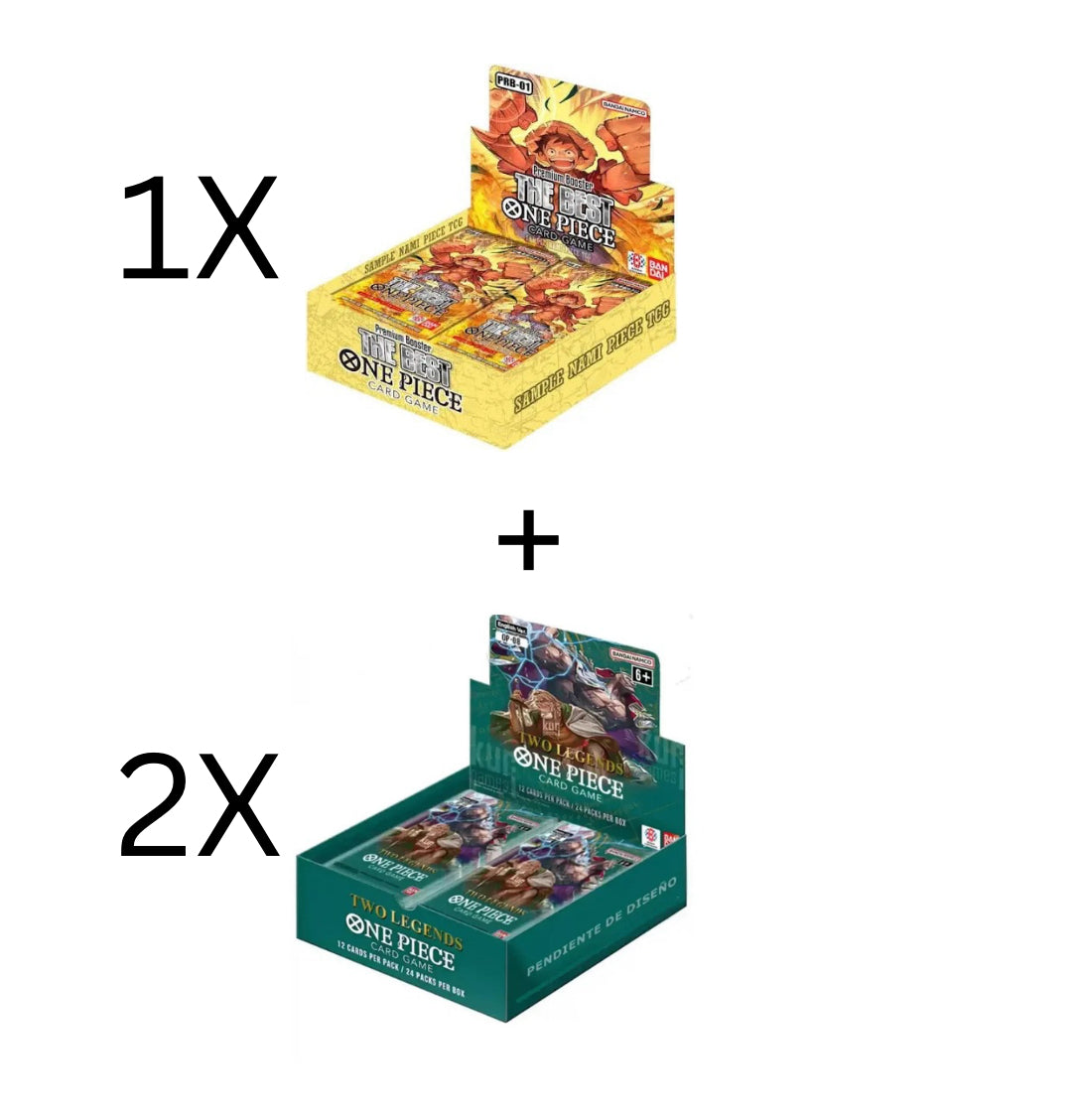 One Piece CG Bundle - 1x Prb Premium booster box + 2X Two Legends Booster box - Doe's Cards