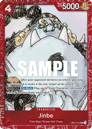 Jinbe (Premium Card Collection -ONE PIECE FILM RED Edition-) (OP01-014) - One Piece Promotion Cards Foil One Piece Promotion Cards