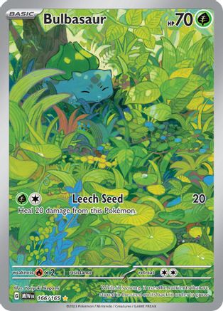 Bulbasaur 166/165 - Holofoil SV Scarlet & Violet 151 - Illustration Rare SV: Scarlet & Violet 151