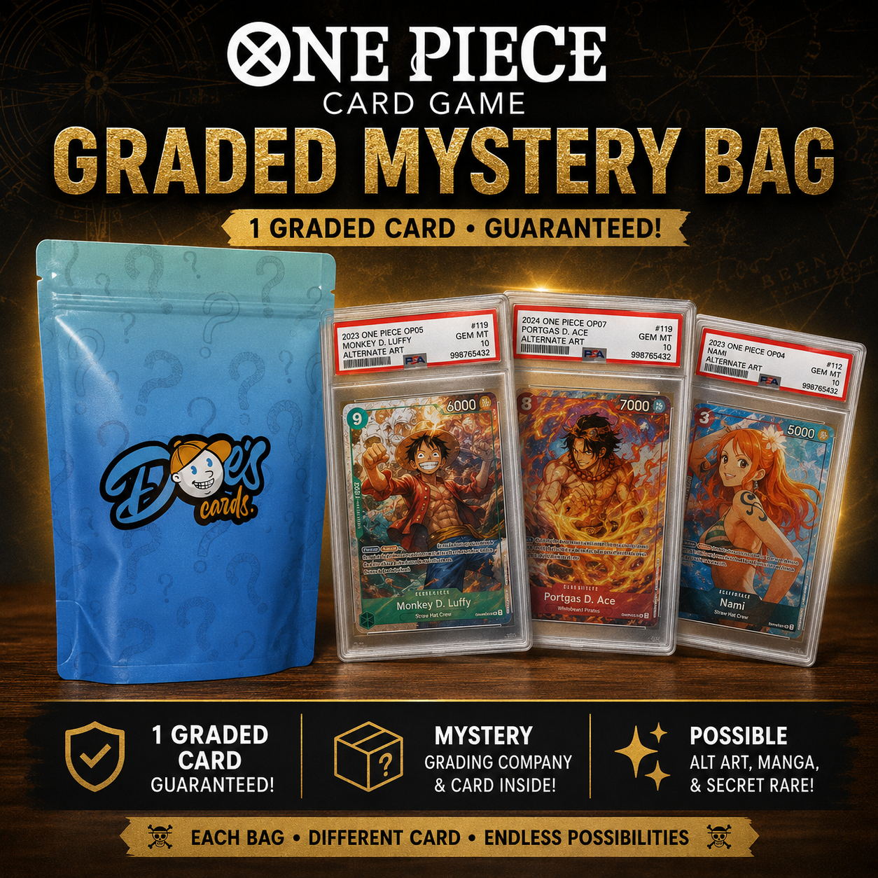 One Piece Graded Card Mystery Box Doe's Cards
