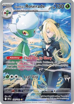Cynthia's Roserade 184/182 - Holofoil SV10 Destined Rivals - Illustration Rare SV10: Destined Rivals