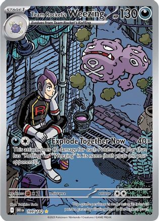 Team Rocket's Weezing 199/182 - Holofoil SV10 Destined Rivals - Illustration Rare SV10: Destined Rivals