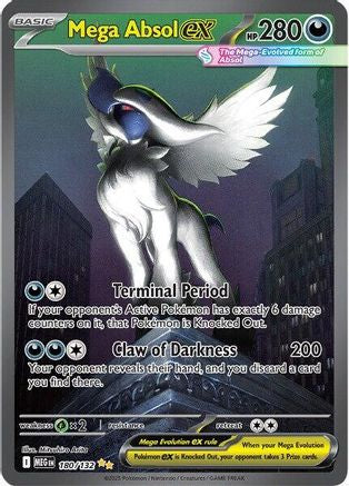 Mega Absol ex 180/132 - Holofoil ME01 Mega Evolution - Special Illustration Rare ME01: Mega Evolution