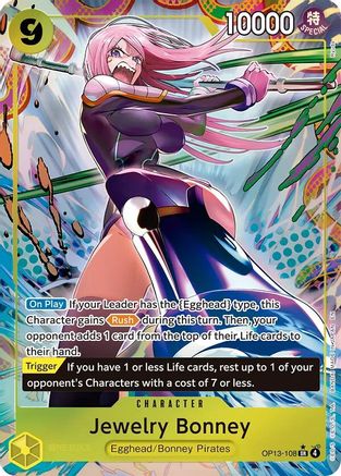 Jewelry Bonney (108) (Alternate Art) (OP13-108) - Carrying On His Will Foil Carrying On His Will