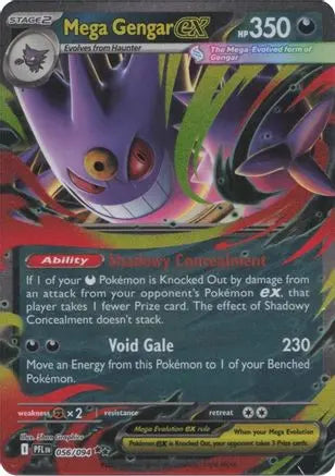 Mega Gengar ex 056/094 - Holofoil ME02 Phantasmal Flames - Double Rare ME02: Phantasmal Flames