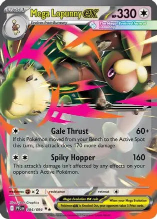 Mega Lopunny ex 084/094 - Holofoil ME02 Phantasmal Flames - Double Rare ME02: Phantasmal Flames
