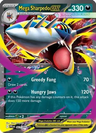 Mega Sharpedo ex 061/094 - Holofoil ME02 Phantasmal Flames - Double Rare ME02: Phantasmal Flames