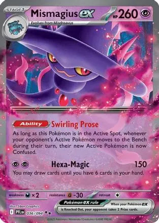 Mismagius ex 036/094 - Holofoil ME02 Phantasmal Flames - Double Rare ME02: Phantasmal Flames