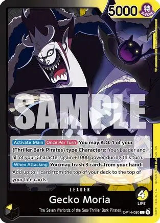 Gecko Moria - OP14-080 (OP14-080) - The Azure Sea's Seven The Azure Sea's Seven