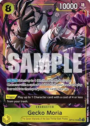 Gecko Moria - OP14-104 (Alternate Art) (OP14-104) - The Azure Sea's Seven Foil The Azure Sea's Seven