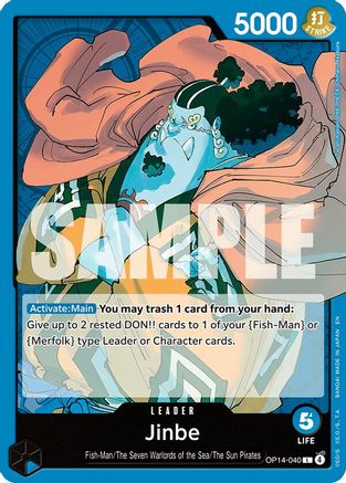 Jinbe - OP14-040 (OP14-040) - The Azure Sea's Seven The Azure Sea's Seven