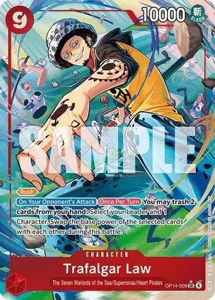 Trafalgar Law - OP14-009 (Alternate Art) (OP14-009) - The Azure Sea's Seven Foil The Azure Sea's Seven