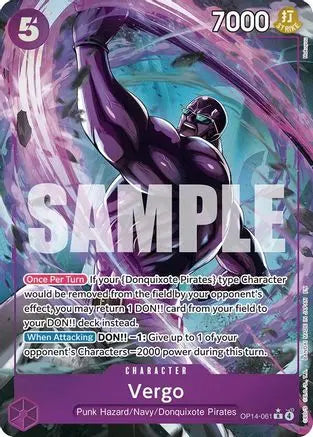 Vergo (Alternate Art) (OP14-061) - The Azure Sea's Seven Foil The Azure Sea's Seven