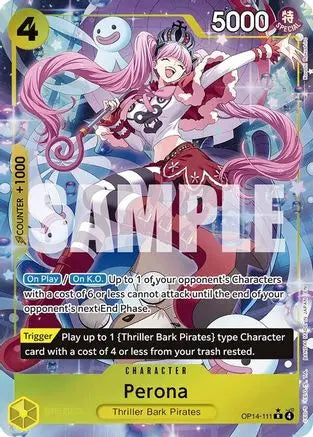 Perona - OP14-111 (Alternate Art) (OP14-111) - The Azure Sea's Seven Foil The Azure Sea's Seven
