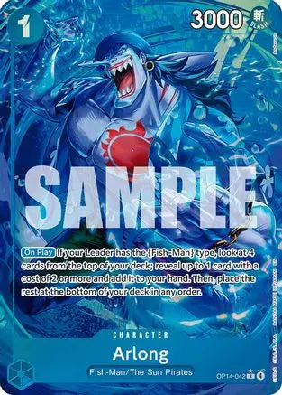 Arlong - (Alternate Art) (OP14-042) - The Azure Sea's Seven Foil The Azure Sea's Seven