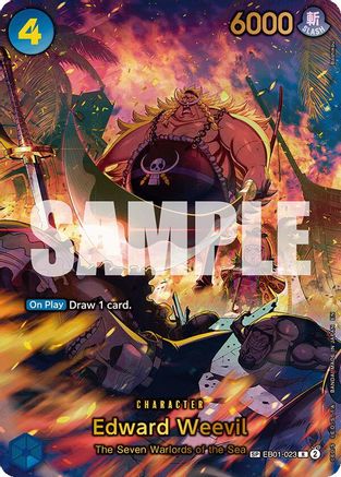 Edward Weevil - EB01-023 (SP) (Alternate Art) (EB01-023) - The Azure Sea's Seven Foil The Azure Sea's Seven