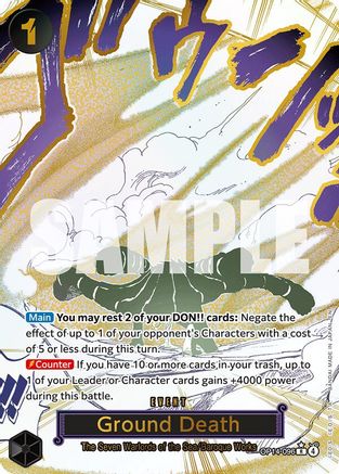Ground Death (Alternate Art) (OP14-096) - The Azure Sea's Seven Foil The Azure Sea's Seven