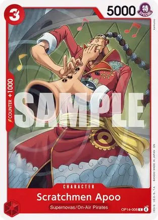 Scratchmen Apoo (OP14-008) - The Azure Sea's Seven The Azure Sea's Seven