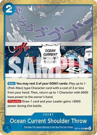 Ocean Current Shoulder Throw (OP14-058) - The Azure Sea's Seven Foil The Azure Sea's Seven