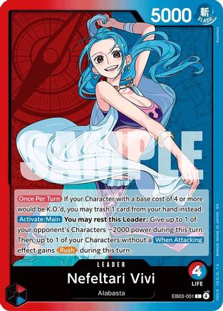 Nefeltari Vivi - 001 (EB03-001) - Extra Booster: One Piece Heroines Edition Foil Extra Booster: One Piece Heroines Edition