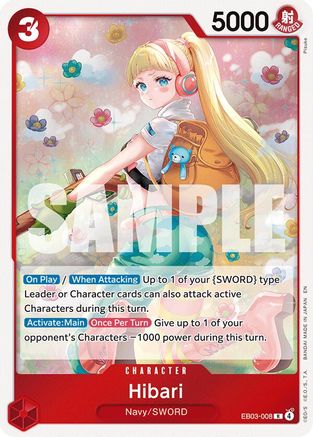 Hibari (EB03-008) - Extra Booster: One Piece Heroines Edition Foil Extra Booster: One Piece Heroines Edition