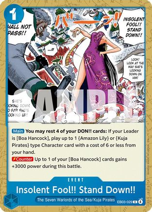 Insolent Fool!! Stand Down!! (EB03-029) - Extra Booster: One Piece Heroines Edition Extra Booster: One Piece Heroines Edition