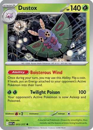 Dustox 015/217 - Reverse Holofoil ME Ascended Heroes - Uncommon ME: Ascended Heroes