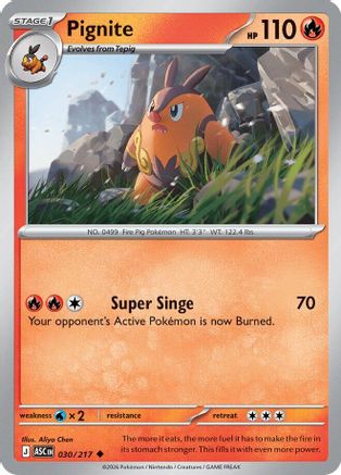 Pignite 030 - Reverse Holofoil ME Ascended Heroes - Uncommon ME: Ascended Heroes