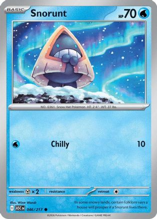 Snorunt 046/217 - Reverse Holofoil ME Ascended Heroes - Common ME: Ascended Heroes