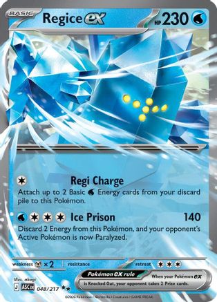 Regice ex 048 - Holofoil ME Ascended Heroes - Double Rare ME: Ascended Heroes