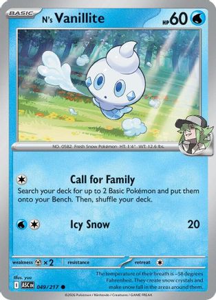 N's Vanillite 049 ME Ascended Heroes - Common ME: Ascended Heroes