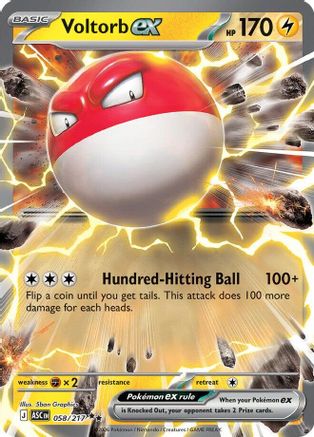 Voltorb ex 058 - Holofoil ME Ascended Heroes - Double Rare ME: Ascended Heroes